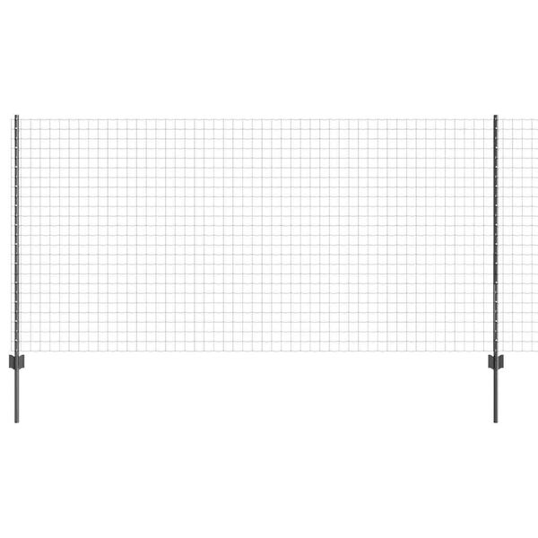 vidaXL Aita ja Tuki Harmaa 1,2 x 10 m Terästä ja PVC:tä