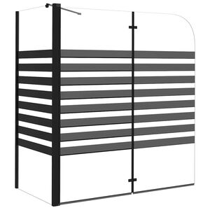 vidaXL Suihkusein&auml; raidallinen 120x68x130 cm karkaistu lasi