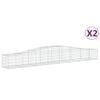 vidaXL Kaarevat kivikorit 2 kpl 400x50x40/60 cm galvanoitu rauta