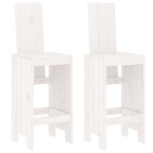 vidaXL Baarijakkarat 2 kpl valkoinen 40x42x120 cm t&auml;ysi m&auml;nty