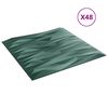vidaXL Sein&auml;paneelit 48 pcs Kivil&ouml;yhk&ouml;nvihre&auml; 50 x 50 cm XPS Vaahdon