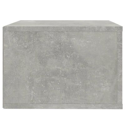 vidaXL Seinäkiinnitettävä yöpöytä betoninharmaa 50x36x25 cm