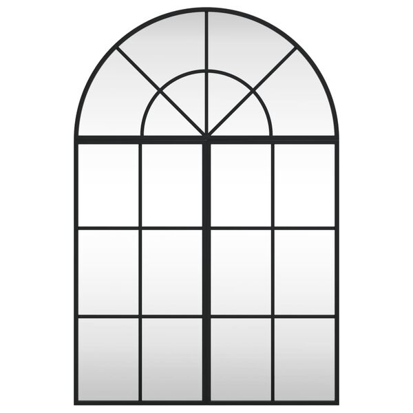 vidaXL Sein&auml;peili musta 60x90 cm kaari rauta