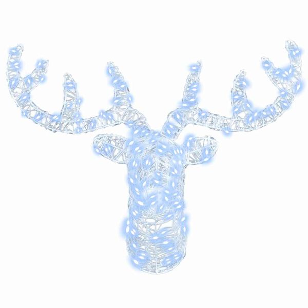 vidaXL Poro päähine Kylmä valkoinen 68 x 36.5 x 62.5 cm Akryyli