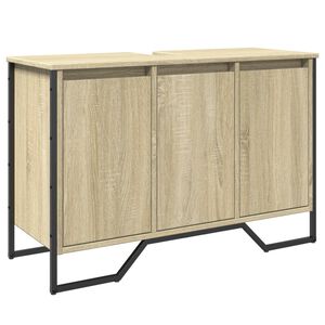 vidaXL Kylpyhuoneen pesuallaskaappi Sonoma 91x35x60 cm tekninen puu