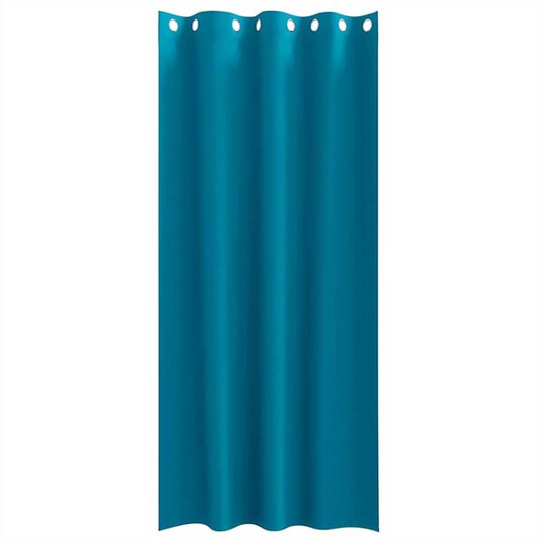 vidaXL Piment&auml;v&auml; verho renkailla 2 pcs Turkoosi 260 x 140 cm