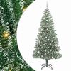 vidaXL Tekoinen joulukuusi lumiflockilla ja LED-valolla 210 cm