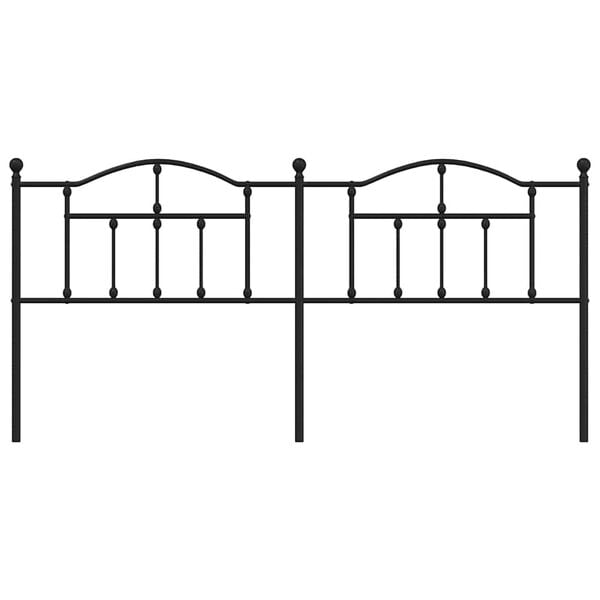 vidaXL Metallinen vaihtop&auml;&auml;ty musta 200 cm