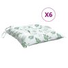 vidaXL Istuintyynyt 6 kpl lehtikuvio 40x40x7 cm kangas
