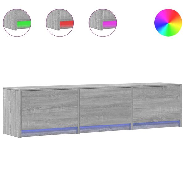 vidaXL TV-kaappi Harmaa Sonoma 165 x 34 x 40 cm Tekninen puu