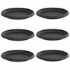 vidaXL Py&ouml;re&auml; kukkatarjotin 6 pcs Musta &Oslash; 14 x 2 cm Muovi