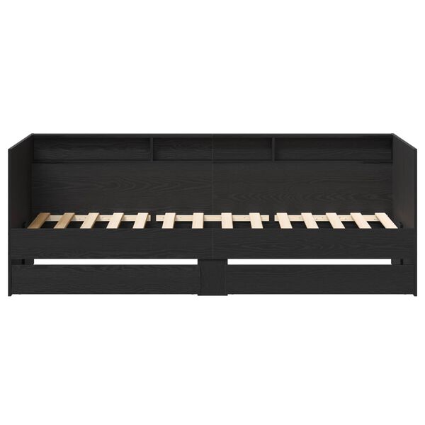 vidaXL Päivä Sänky laatikon kanssa Harmaa 90 x 200 cm Tekninen puu