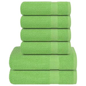 vidaXL 6-osainen pyyhesetti FROGN omenanvihre&auml; 360 gsm