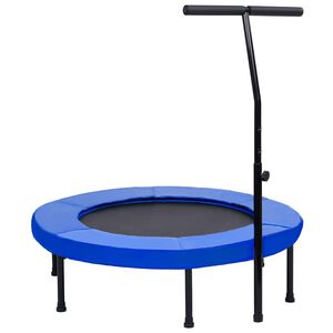 vidaXL Fitness trampoliini kahvalla ja turvatyynyll&auml; 102 cm