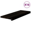 vidaXL Askelmat 16 kpl tummanruskea 70x25x2 cm täysi tammi