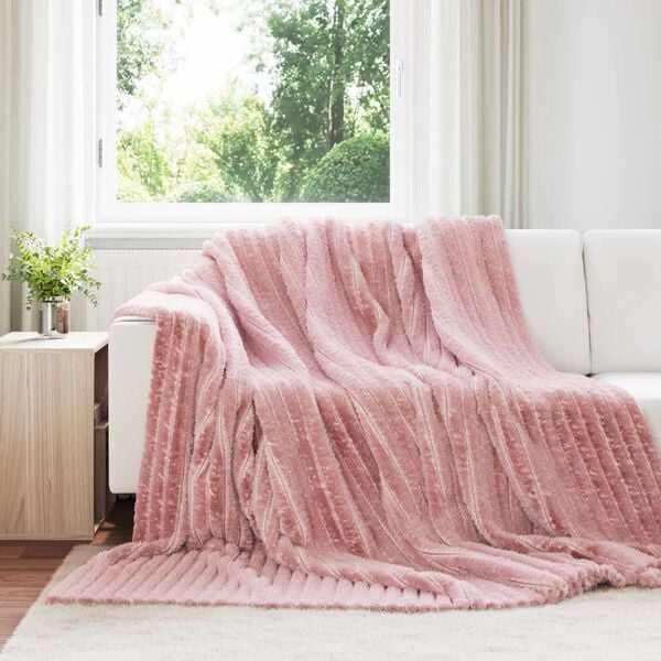 vidaXL Heittoviltti Pinkki 270 x 240 cm Fleese