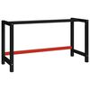vidaXL Ty&ouml;p&ouml;yd&auml;n runko metalli 150x57x79 cm musta ja punainen
