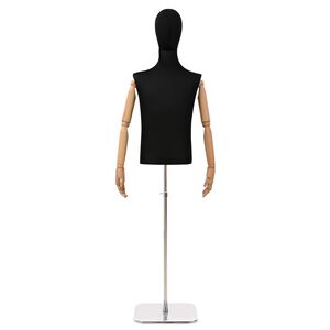vidaXL S&auml;&auml;dett&auml;v&auml; 170-218 cm muotokuva jalustalla Mies PP Musta