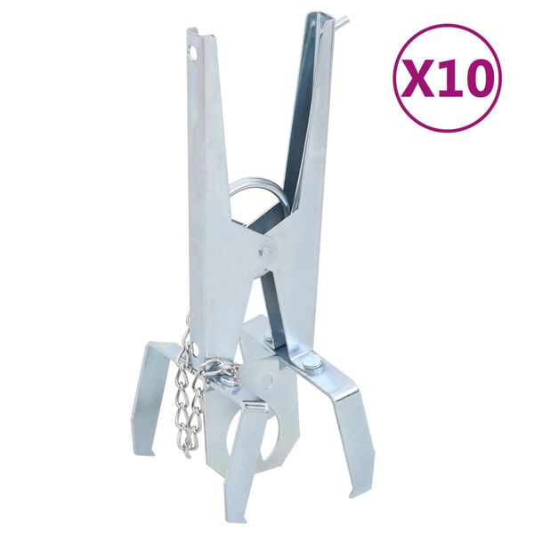 vidaXL Myyr&auml;ansat 10 kpl hopea galvanoitu ter&auml;s