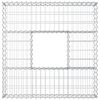 vidaXL Gabion Kohotettu Peti Hopea 100 x 100 x 20 cm Galvanoitu ter&auml;s