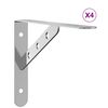 vidaXL Sein&auml;telineet kpl 23,5x2,5x15,5 cm hopea ruostumaton ter&auml;s