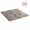 vidaXL Sein&auml;paneelit 48 pcs Betoni Harmaa 50 x 50 cm XPS Vaahdon