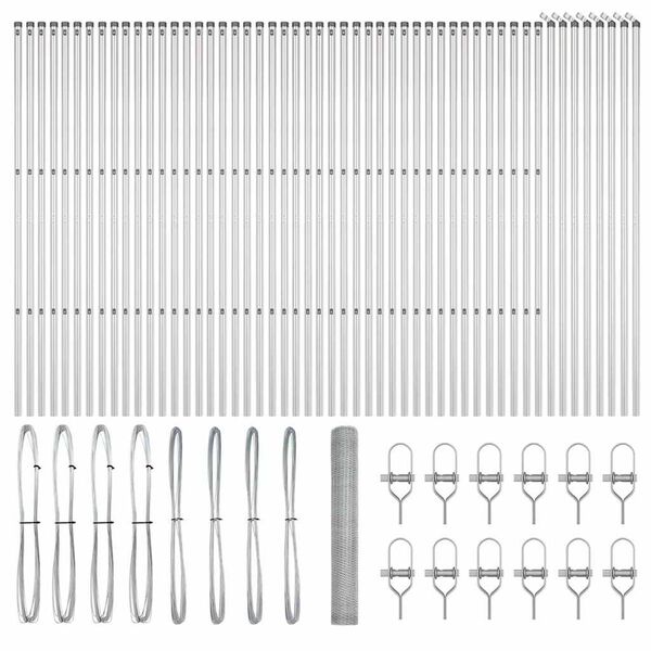 vidaXL Aitalatu Hopea 100 x 1,4 m (25 mm verkko) Teräs