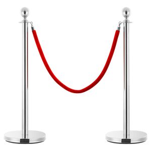 vidaXL 3-osainen VIP-jonotusaita ruostuman ter&auml;s hopea