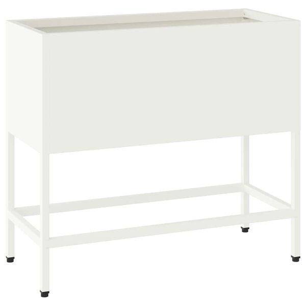 vidaXL Kohotettu puutarhakasvi Valkoinen 60 x 26 x 48 cm Ter&auml;s