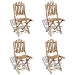 vidaXL Kokoontaitettavat ulkotuolit 4 kpl bambu