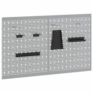 vidaXL Ty&ouml;kalusein&auml;paneeli 2 kpl Harmaa 100 x 1 x 60 cm Ter&auml;s
