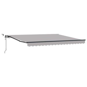 vidaXL Vedett&auml;v&auml; markiisi Vaaleanharmaa 400 &times; 350 cm Polyesteri