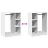 vidaXL Vaatekaappi valkoinen 77x48x102 cm lastulevy
