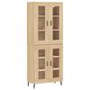 vidaXL Kaappi Sonoma tammi 69,5x34x180 cm tekninen puu