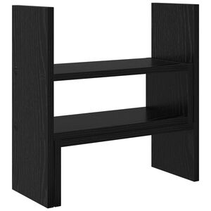 vidaXL Monitorip&ouml;yt&auml;teline Musta tammi 40 x 17 x 41 cm Tekninen puu