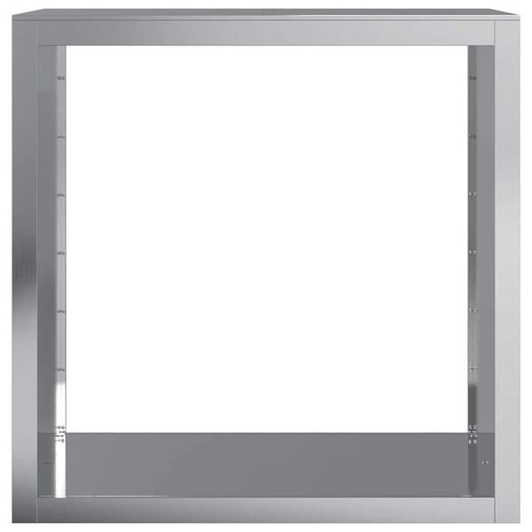 vidaXL Polttopuuteline 100x40x100 cm galvanoitu ter&auml;s