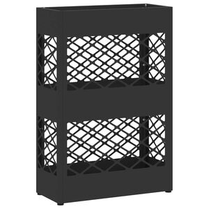 vidaXL Sateenvarjoteline Musta 28 x 12 x 41 cm Ter&auml;s