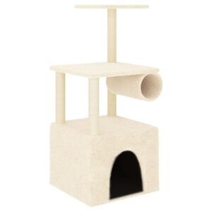 vidaXL Kissan kiipeilypuu sisal- raapimispylv&auml;ill&auml; kerma 109,5 cm