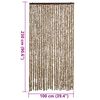 vidaXL Hy&ouml;nteisverho beige ja ruskea 100x230 cm chenille