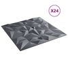 vidaXL Seinäpaneelit 24 kpl harmaa 50x50 cm XPS 6 m² ametisti