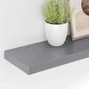 vidaXL Kelluvat sein&auml;hyllyt 4 kpl harmaa 120x23,5x3,8 cm MDF