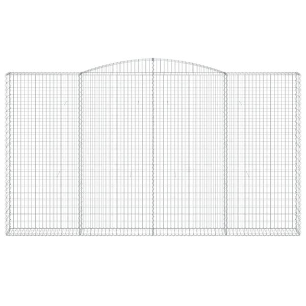 vidaXL Kaareva kivikori 400x30x220/240 cm galvanoitu rauta