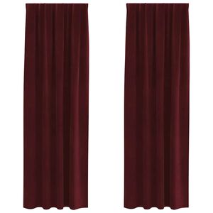 vidaXL Pimennysverhot 2 pcs Viininpunainen 140 x 225 cm Sametti