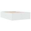 vidaXL Sängynrunko valkoinen 135x190 cm tekninen puu