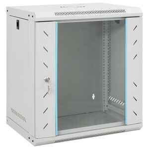 vidaXL 12U Sein&auml;kiinnitett&auml;v&auml; verkkolaitekaappi 19" IP20 53x40x60 cm