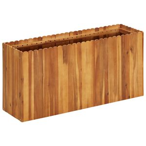vidaXL Puutarhan korotettu kukkalaatikko 100x30x50cm t&auml;ysi akaasiapuu