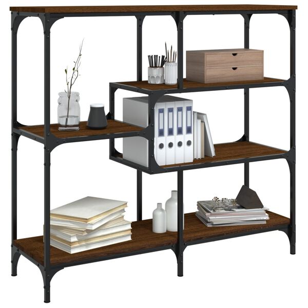 vidaXL Konsolip&ouml;yt&auml; ruskea tammi 103x32x95 cm tekninen puu