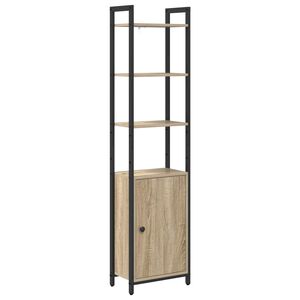 vidaXL Kirjahylly 6 tasoa 40 x 24 x 161 cm Tekninen puu Sonoman tammi