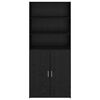 vidaXL Korkea kaappi Musta tammi. 80 x 42,5 x 185 cm Tekninen puu