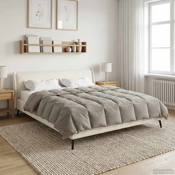 vidaXL Talvityyny Quiltottu Vihre&auml; 200 x 220 cm Mikrokuitu